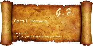 Gertl Hermia névjegykártya